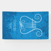 青いレイヤーの背景 横断幕 (横)