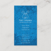 青いレイヤーの背景(縦) 名刺 (正面)