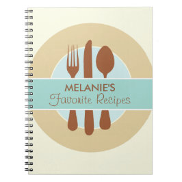 青いレシピジャーナル ノートブック