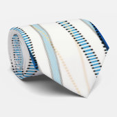 青いレトロなストライプのネクタイ ネクタイ (ロール)