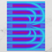 青いレトロな大聖堂のスクラップブック用紙 両面ページ (正面)