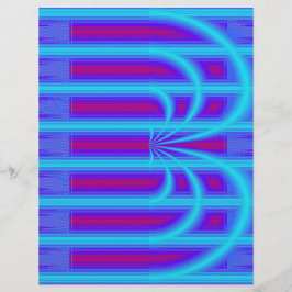 青いレトロな大聖堂のスクラップブック用紙 両面ページ