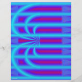 青いレトロな大聖堂のスクラップブック用紙 両面ページ (裏面)