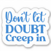 青いレトロに忍び込む疑やる気を起こさせるいはない シール (正面)