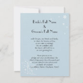 青いレトロの結婚式のダンサー 招待状 (裏面)