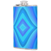 青いレトロパターン フラスク (左)
