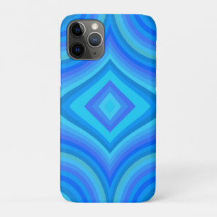 青いレトロパターン iPhone 11 PROケース