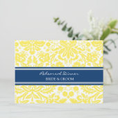 青いレモンダマスク織のリハーサルのディナー・パーティ 招待状 (スタンド正面)