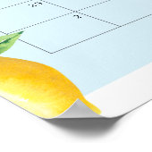 青いレモン 出産予定日カレンダー ポスター (角)