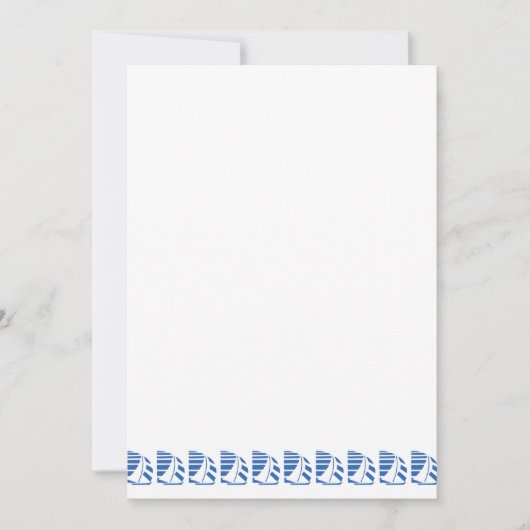 青いレーシングセールのカスタム招待状 招待状 (正面)