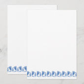 青いレーシングセールのカスタム招待状 招待状 (正面/裏面)