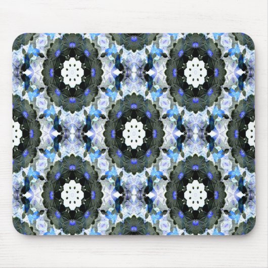 青いレースで作った庭….. マウスパッド (正面)