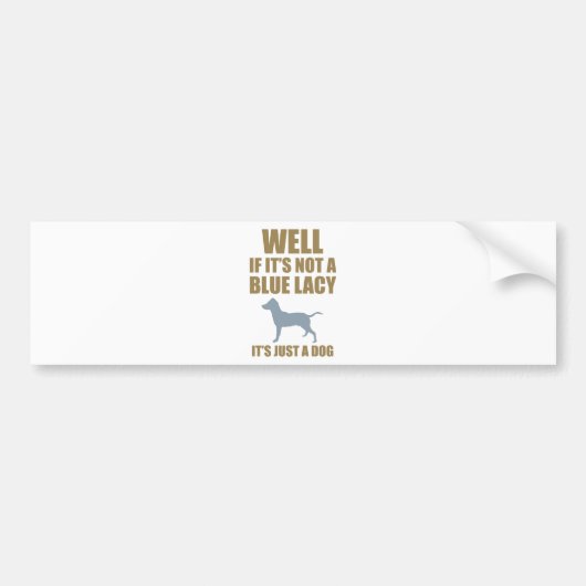 青いレースのよう バンパーステッカー (正面)