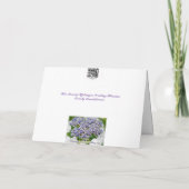 青いレースのアジサイの結婚式の恵みカード カード (裏面)