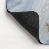 青いレースの瑪瑙の渦巻のカッコいいの自然の石 マウスパッド (コーナー)