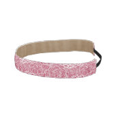 青いレースの花模様の背景 アスレチックヘッドバンド (右)