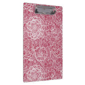 青いレースの花模様の背景 クリップボード (右)