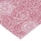 青いレースの花模様の背景 ショートテーブルランナー (コーナー)