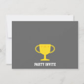 青いレースカーの子供の誕生日のパーティの招待状 招待状 (裏面)