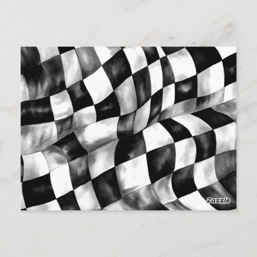 青いレースカー ツー ファスト 2歳の誕生日パーティー招待 ポストカード (裏面)