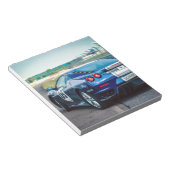 青いレースカー ノートパッド (アングル)