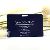 青いロゴエントリの従業員の写真ID バッジ