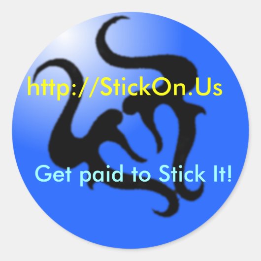 青いロゴシール ラウンドシール (正面)