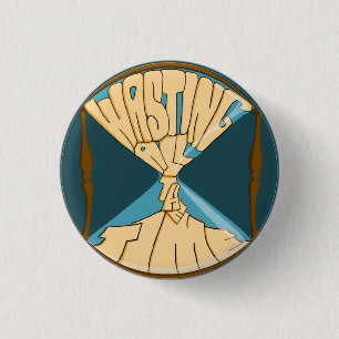 青いロゴボタン 缶バッジ