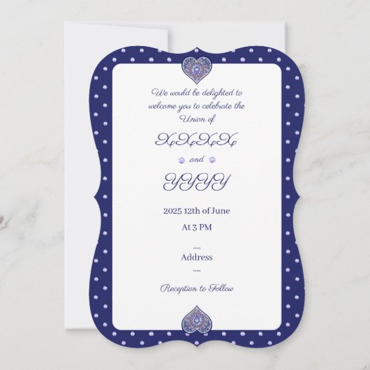 青いロザーセ 招待状 (裏面)