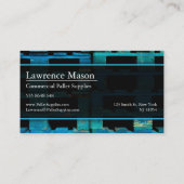 青いロジスティクスパレット、写真 – 名刺 (裏面)