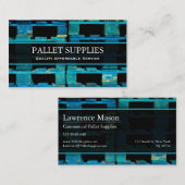 青いロジスティクスパレット、写真 – 名刺 (正面/裏面)