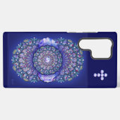 青いロゼット SAMSUNG GALAXYケース (裏面横)