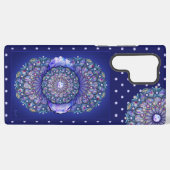青いロゼット SAMSUNG GALAXYケース (裏面横)