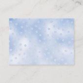 青いロッキングホース赤ちゃんシャワー エンクロージャーカード (裏面)