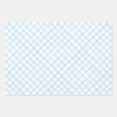 青いロッキングホース赤ちゃんシャワー ラッピングペーパーシート (正面2)