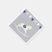 青いロッキングホース スタンダードカクテルナプキン (角)