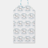 青いロッキングホースboho男の赤ちゃんシャワー感謝していユー ギフトタグ (裏面)