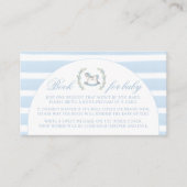 青いロッキング馬の男の赤ちゃん エンクロージャーカード (正面)