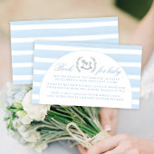 青いロッキング馬の男の赤ちゃん エンクロージャーカード