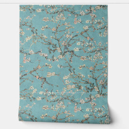 青いロビン卵の上のゴッホの杏の花 壁紙
