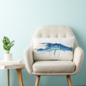 青いロブスターの芸術の製材枕 ランバークッション (椅子)