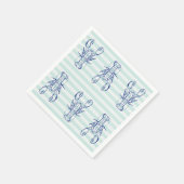 青いロブスター スタンダードカクテルナプキン (角)