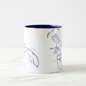 青いロブスター ツートーンマグカップ (中央)