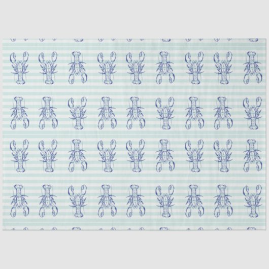青いロブスター 薄葉紙 (正面)
