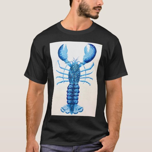 青いロブスター Tシャツ (正面)