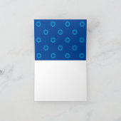 青いロボットの誕生日パーティー　ありがとうカード サンキューカード (内部)