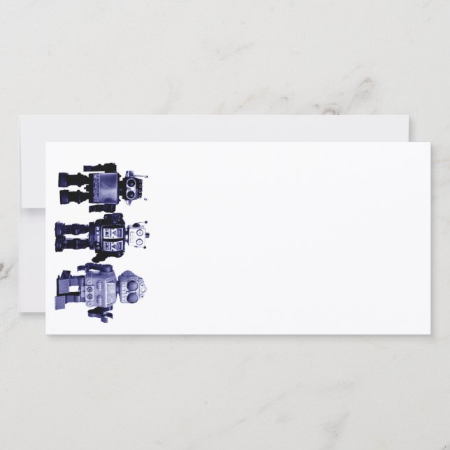 青いロボットフォトカード (正面)