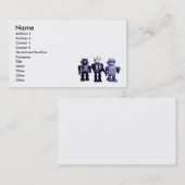 青いロボット名刺 名刺 (正面/裏面)