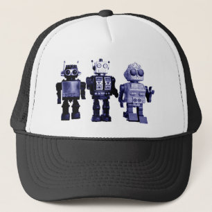 青いロボット帽子 キャップ