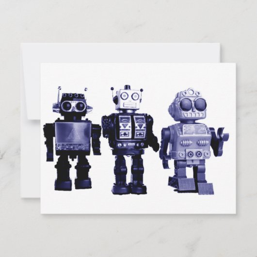 青いロボット招待 招待状 (正面)